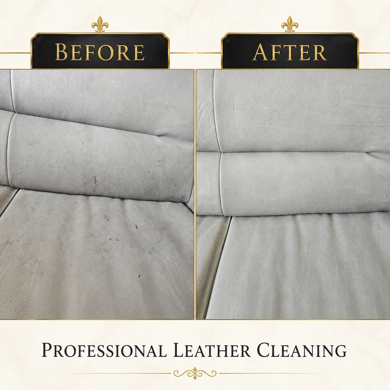 Premium leather care craftsmanship close-up